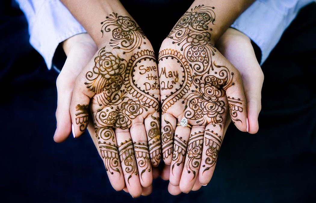 save the date engagement bridal henna for this indian couple 